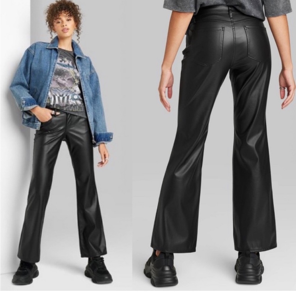 Wild Fable Faux Leather Low-rise Pants | Size 6